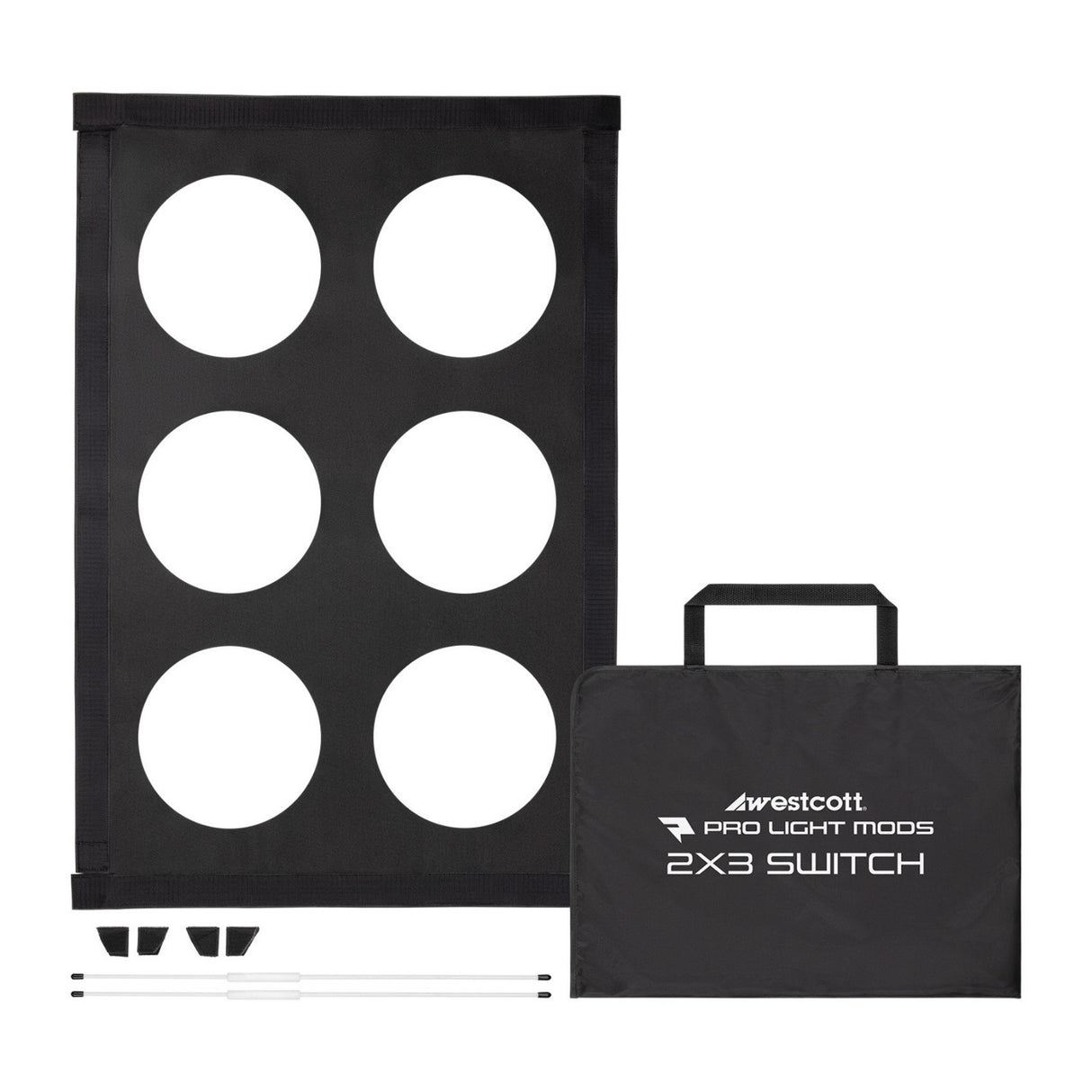 Westcott Pro Light Adjustable Corner and 1.5-Inch Hook-And-Loop Lining Mods 2 x 3 (Rapid Box Switch)