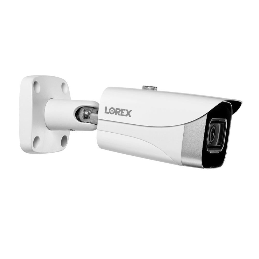 Lorex 4K Metal Bullet Ultra HD IP Security Camera (White, 2-pack) with 100-Feet 4K RG59/Power Cable