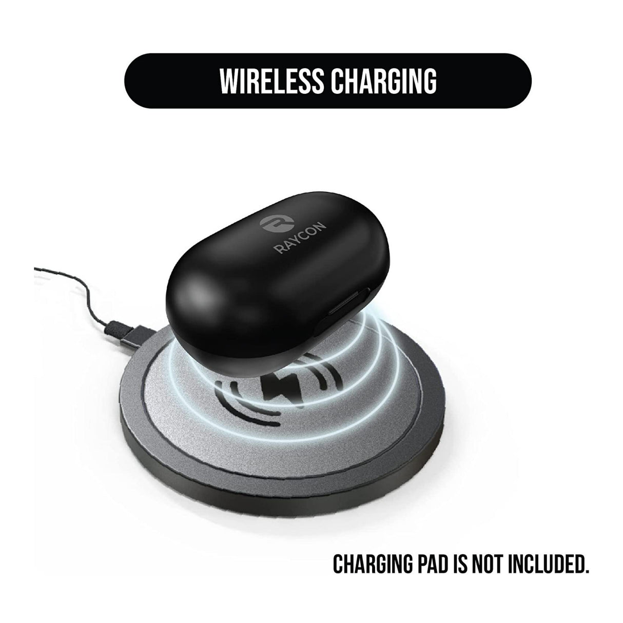 Raycon The Everyday Bluetooth Splash Resistant Wireless Earbuds (Carbon Black)