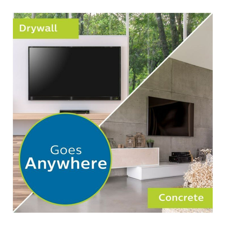 Philips Thin Space-Saving Fixed VESA-Compatible TV Wall Mount for Up To 90-Inch Flat-Screen (Black)