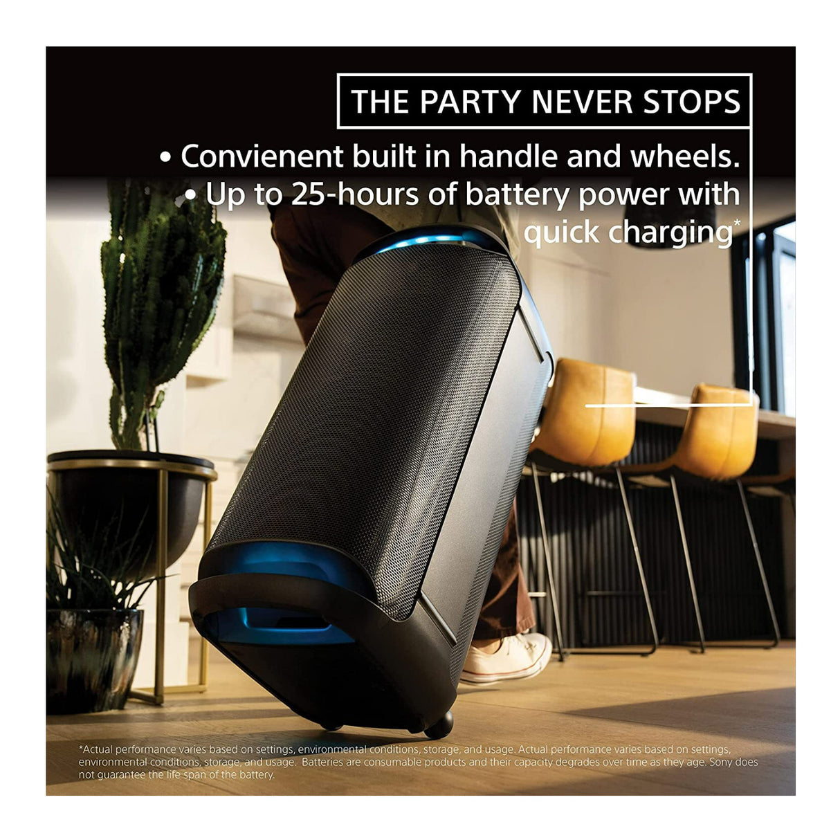 Sony SRS-XV800 X-Series Wireless Portable IPX4 Splash-Resistant Bluetooth Karaoke Party Speaker