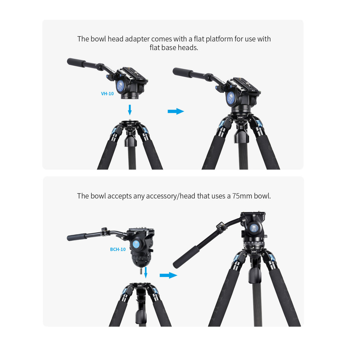 Sirui 59-Inch 4 Section 55 Pound Capacity Strong and Study Carbon Fiber Tripod for Wildlife Shooting