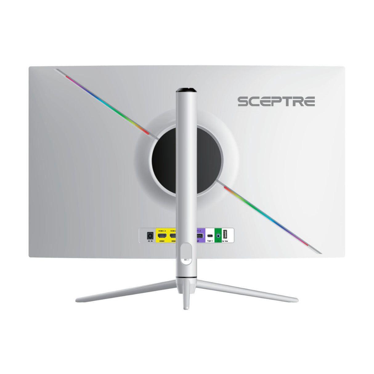 Sceptre 27-Inch Curved Nebula Series 16:9 2560x1440 165Hz Refresh Rate Gaming Monitor (White)