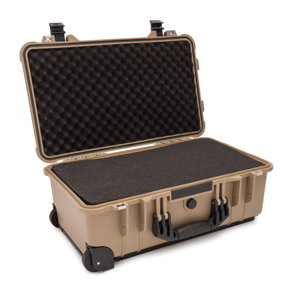 Koah Weatherproof Wheeled Hard Case with Customizable Foam (22 x 14 x 9 Inch) - Tan