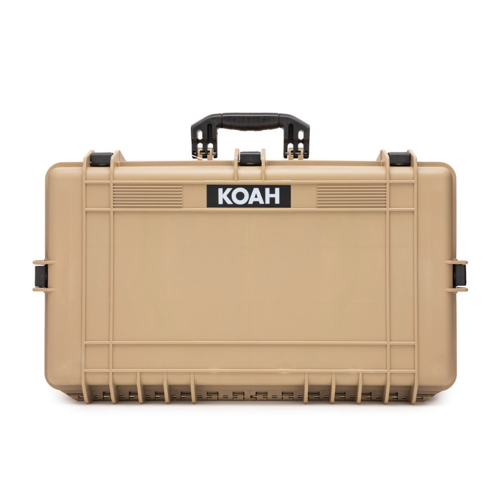 Koah Weatherproof Hard Case with Customizable Foam (28 x 17 x 7 Inch) - Tan