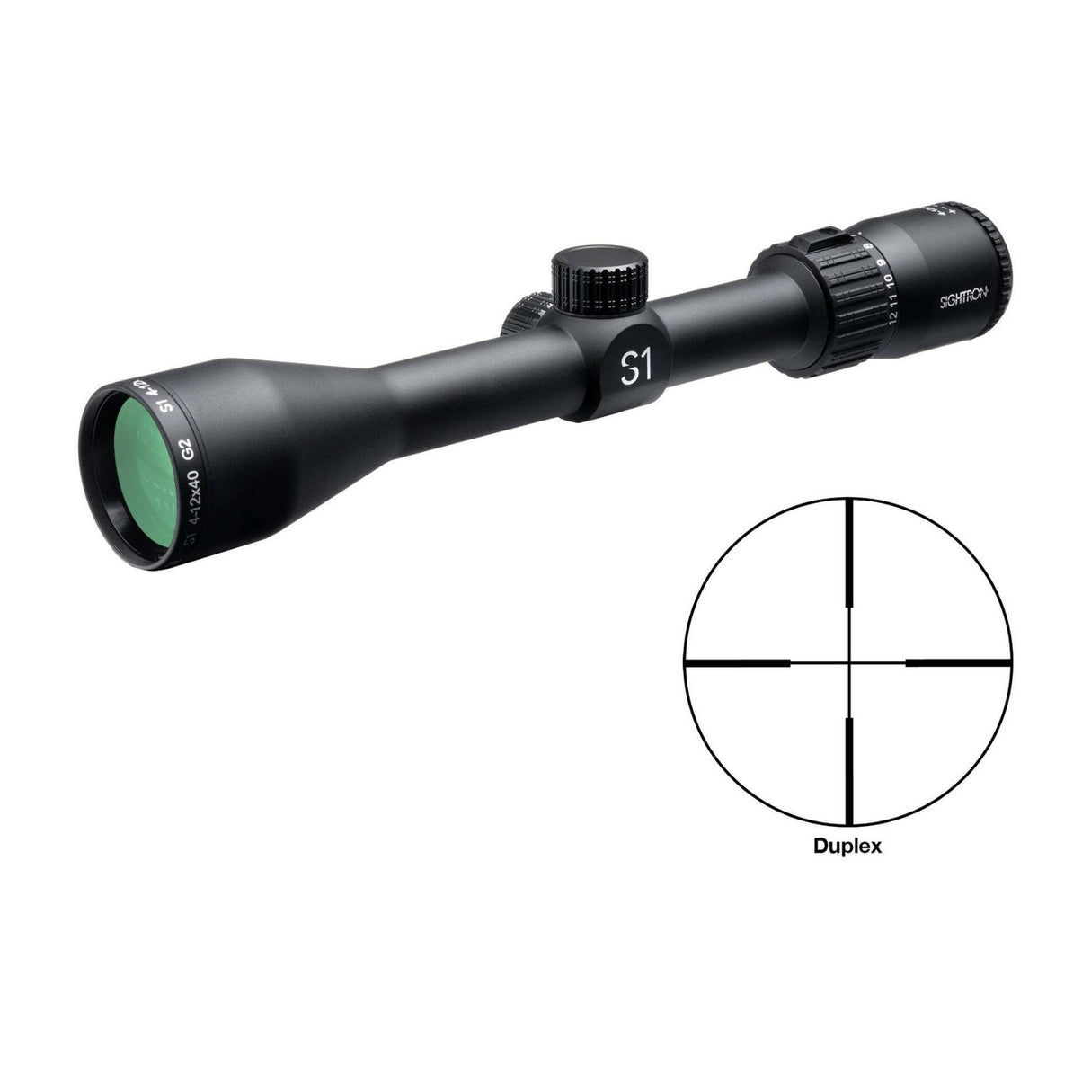 Sightron S1 4-12x40 G2 Fogproof Riflescope with Duplex Reticle (Black)