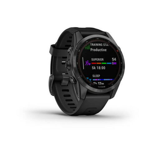 Garmin Fenix 7S Solar SmartWatch (Slate Gray with Black Band)