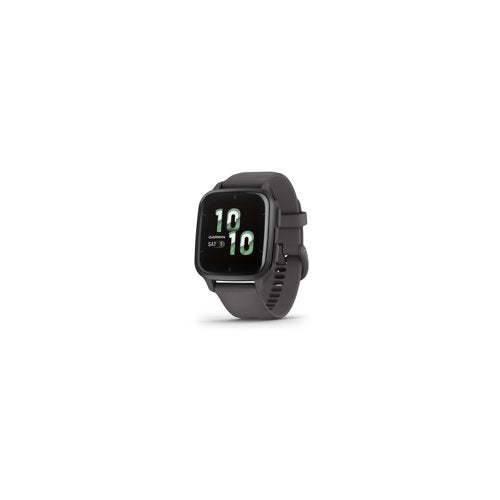 Garmin Venu Sq 2 Smartwatch (Slate) Bundle with Charger Stand Port Protector Plugs (x9)