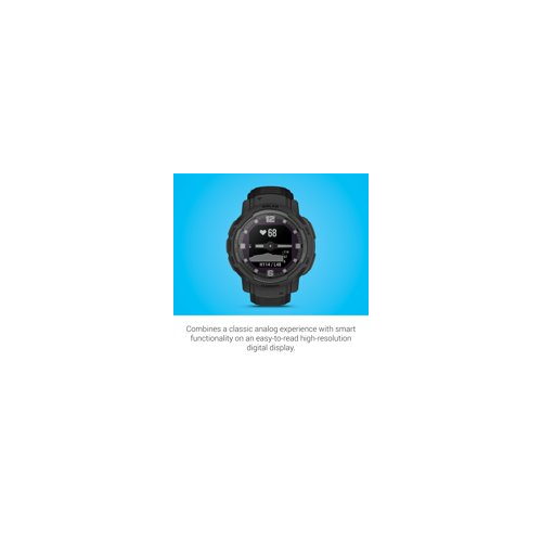 Garmin Instinct® Crossover Solar Tactical Edition Hybrid Smartwatch (Black)