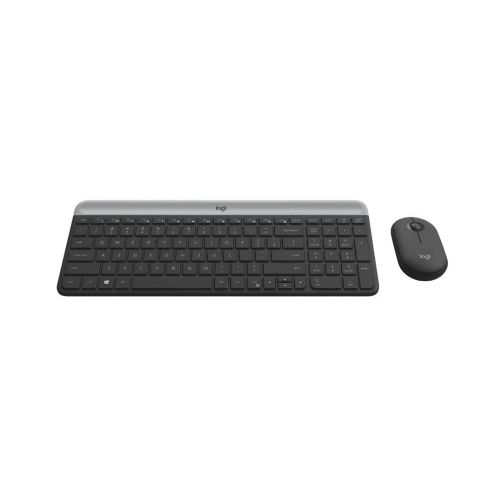 Logitech MK470 Ultra-Slim Compact Wireless Keyboard and Mouse Combo with Optical Tracking (Graphite)