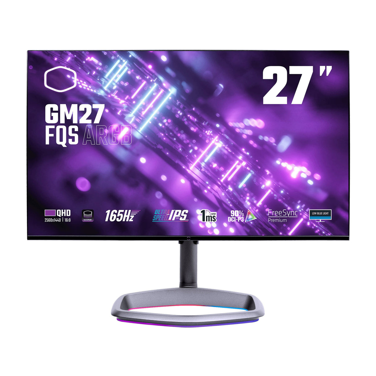 Cooler Master GM27-FQS ARGB 27-Inch 1440p, 165Hz Refresh Rate,1ms Response Time Gaming Monitor