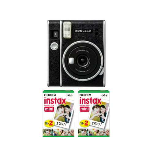 Fujifilm Instax Mini 40 Instant Film Camera with Instax Color Film (2-Pack, 40 Exposures)