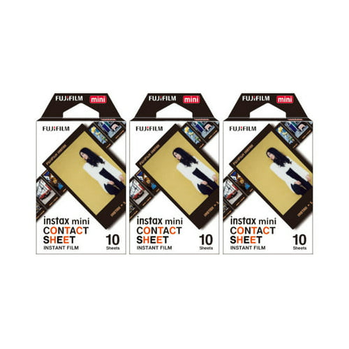 Fujifilm Instax Mini 40 Contact Sheet Instant Film (3-Pack and 30 Exposures)