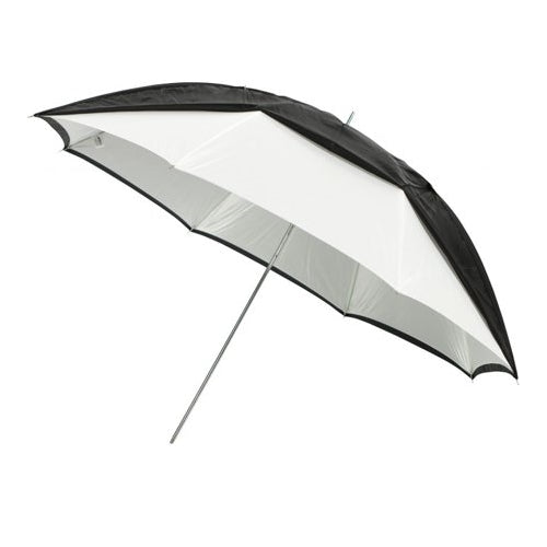 Westcott Optical White Satin 45 inch Convertible Umbrella with Removable Black Cover