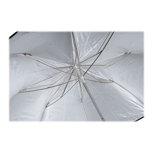 Westcott Optical White Satin 45 inch Convertible Umbrella with Removable Black Cover