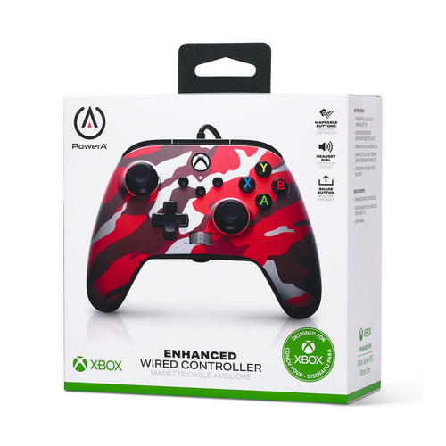 PowerA Enhanced Wired Controller for Xbox (Metallic Red Camo)