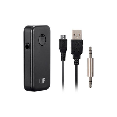 Monoprice Bluetooth 5 Receiver/Car Kit with Microphone, Audio Adapter and 3.5mm AUX Stereo Output