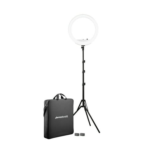 Westcott 18-inch Bi-Color LED Ring Light Kit with Batteries and Stand