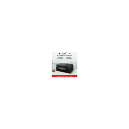 Canon PIXMA G3270 MegaTank All-in-One Wireless Color Printer with Integrated Ink Tanks (Black)
