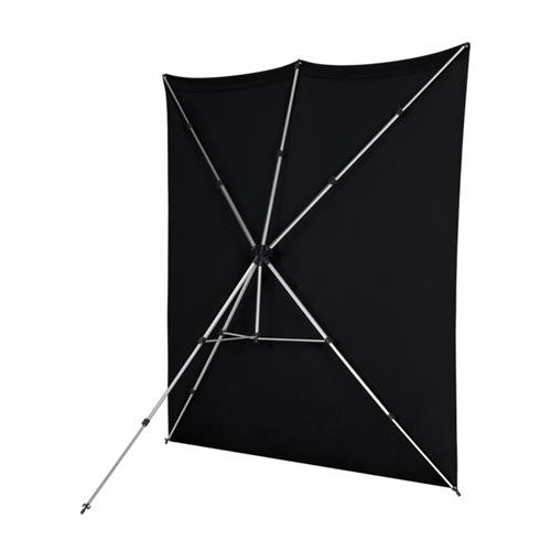 Westcott X-Drop Pro Wrinkle-Resistant Backdrop Kit Rich Black (8x8) Feet