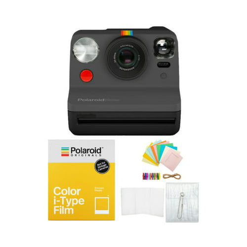 Polaroid Originals Now Viewfinder i-Type Instant Camera (Black) Film Bundle