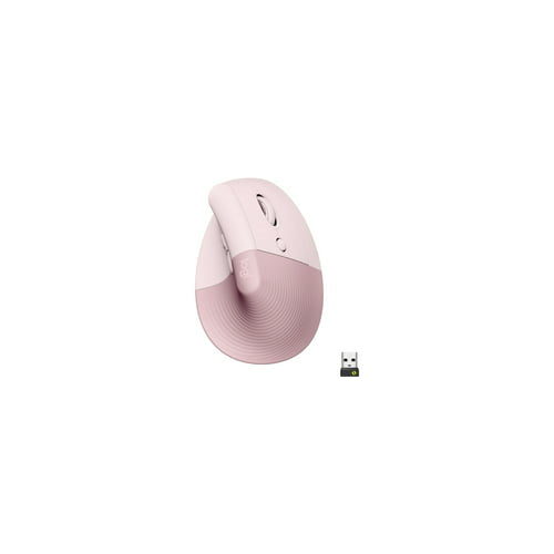Logitech Lift Vertical Wireless Ergonomic Mouse with Customizable Buttons - Rose