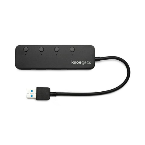 Logitech MX Master 3S Mouse (Black) and Knox Gear 4-Port USB 3.0 Hub