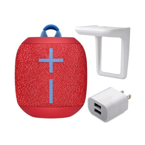Ultimate Ears WONDERBOOM 2 Portable Speaker with Wall Shelf and Wall Plug