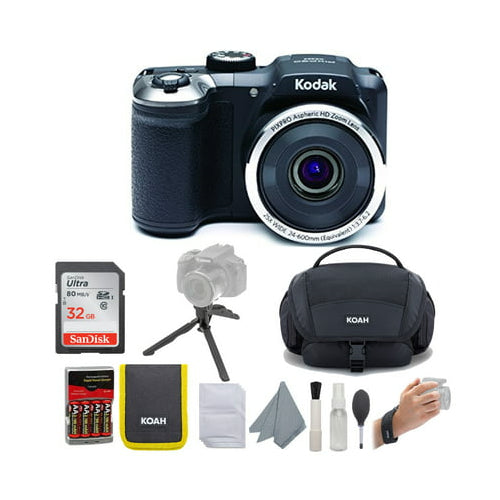 KODAK PIXPRO AZ252 Astro Zoom Digital Camera (Black) Bundle