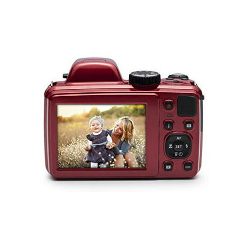 Kodak PIXPRO AZ425 Astro Zoom Camera (Red) with 32GB Card and Rechargeable Battery and Charger Kit