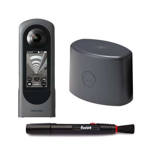 RICOH THETA X 360-Degree Camera with Lens Cap and Lens Cleaning Pen