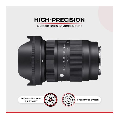 Sigma 28-70mm f/2.8 DG DN Contemporary Lens for Sony with Rugged Mini 1TB Bundle