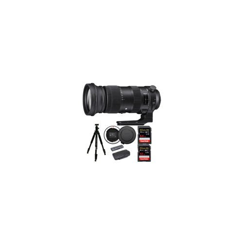 Sigma 60-600mm f/4.5-6.3 DG OS HSM Sports Lens for Nikon Bundle