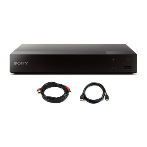 Sony BDPS3700 Streaming Blu-Ray Player with WiFi (2016) plus Two Cable Bundle