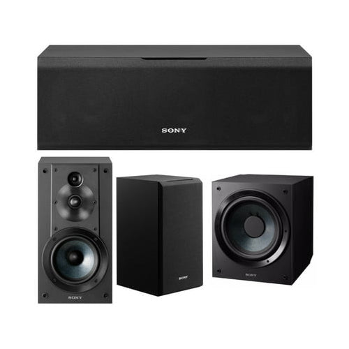 Sony SSCS8 2-Way 3-Driver Center Channel Speaker with Subwoofer Bundle