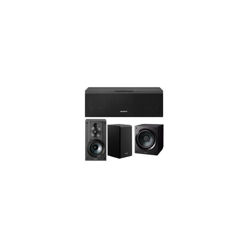 Sony SSCS8 2-Way 3-Driver Center Channel Speaker with Subwoofer Bundle