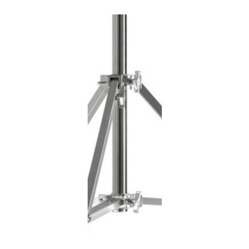 Kupo Master High Cine Stand with Triple Function Universal Head and Leveling Leg (Silver)