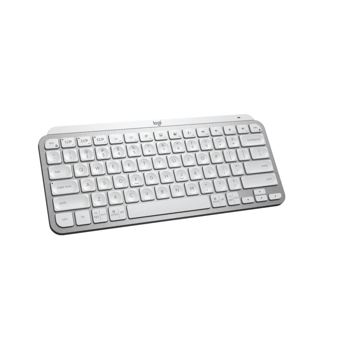 Logitech MX Keys Mini Minimalist Wireless Illuminated Keyboard (Gray) w/Bluetooth Mouse & Palm Rest