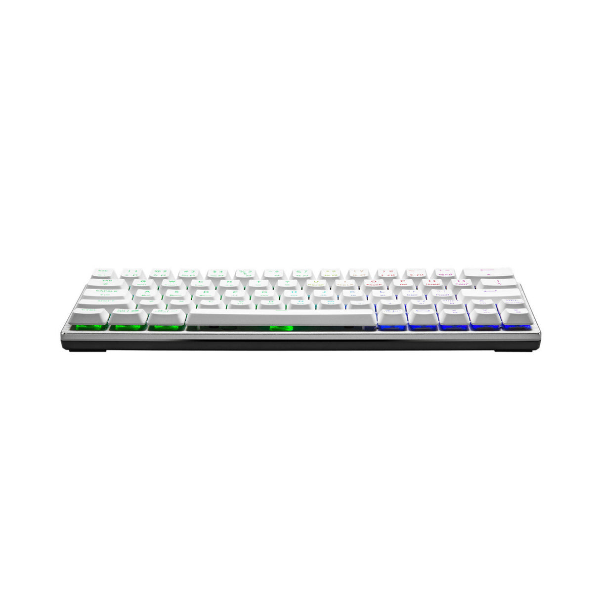 Cooler Master SK620 Wired Mechanical Low Profile Gaming Keyboard with Blue Switches (Silver White)
