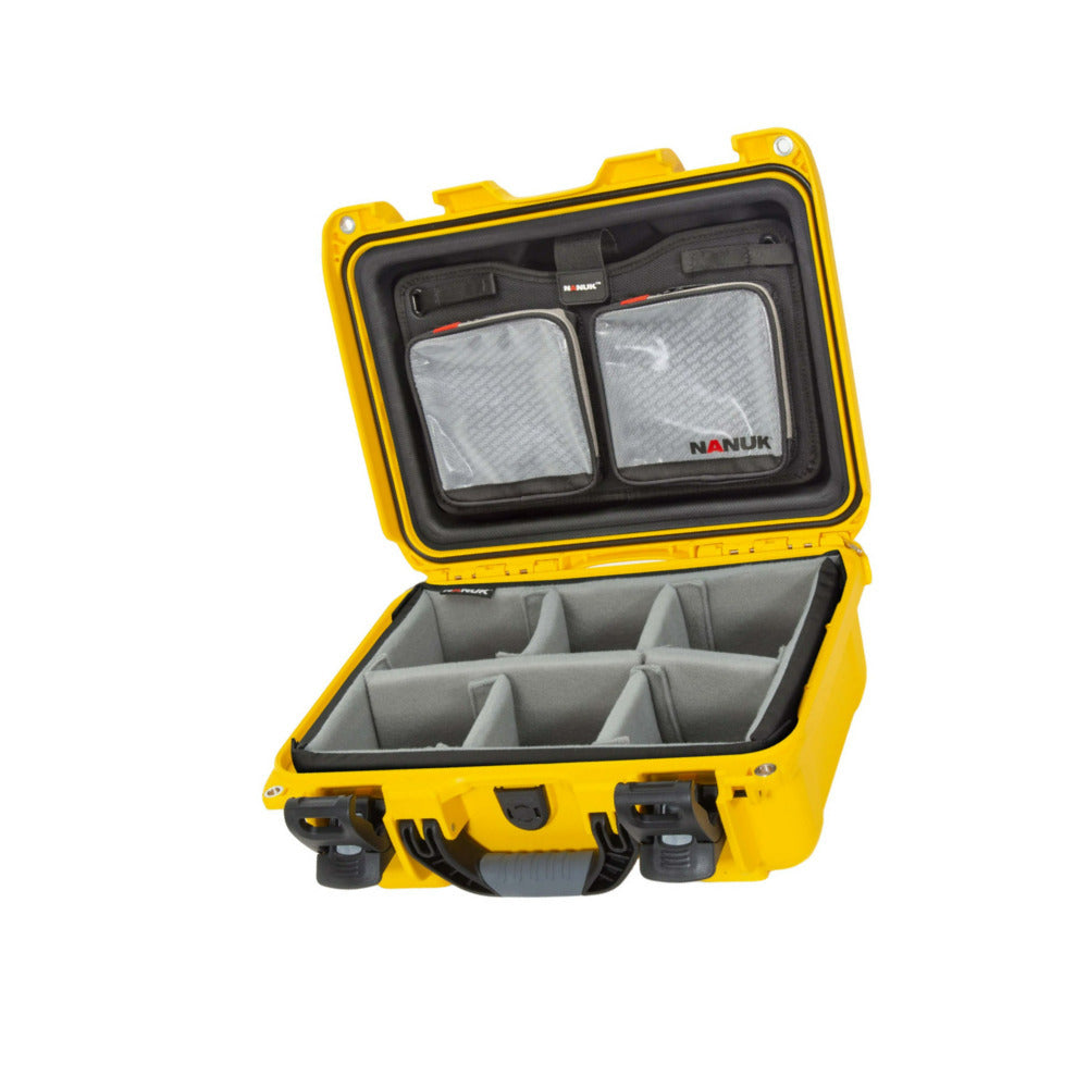Nanuk 915 Pro IP67 Rated Impact-Resistant Hard Case with Soft Grip and Ergonomic Handle (Yellow)