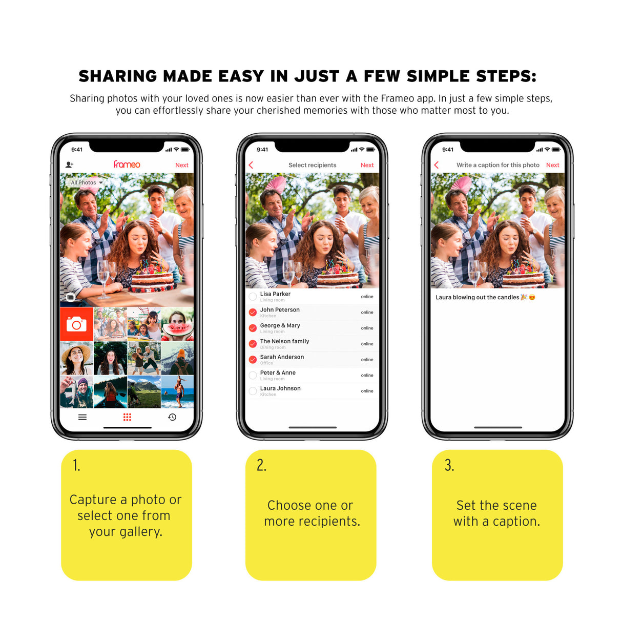 Koah Smart Wi-Fi 10.1" Digital Photo Frame with FRAMEO, (8GB, Black Wood)