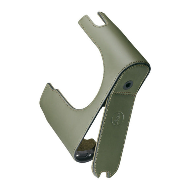 Leica Vegetable-Tanned Leather Half-Case for Q3 Camera with Additional Compartment (Olive Green)