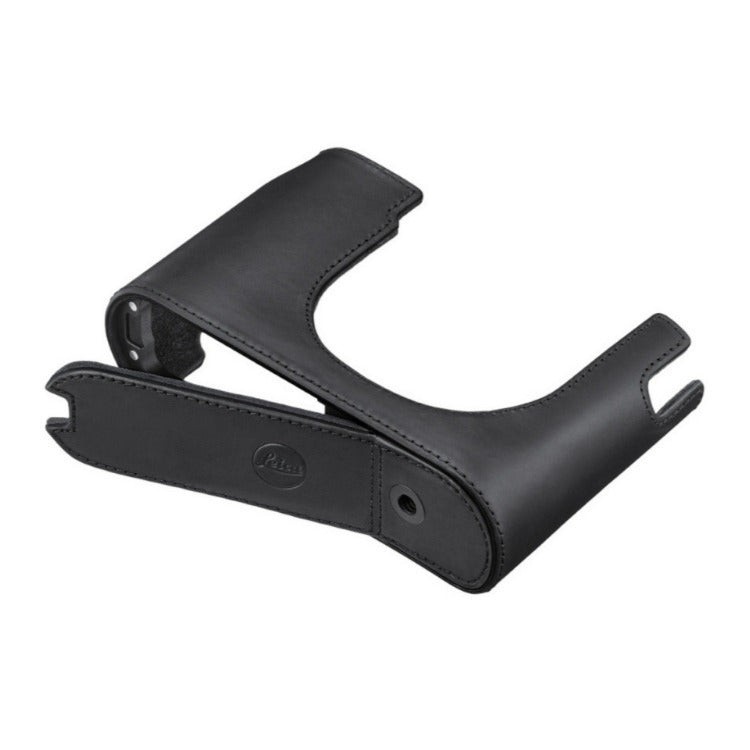 Leica Vegetable-Tanned Leather Half-Case for Q3 Camera with Additional Compartment (Black)