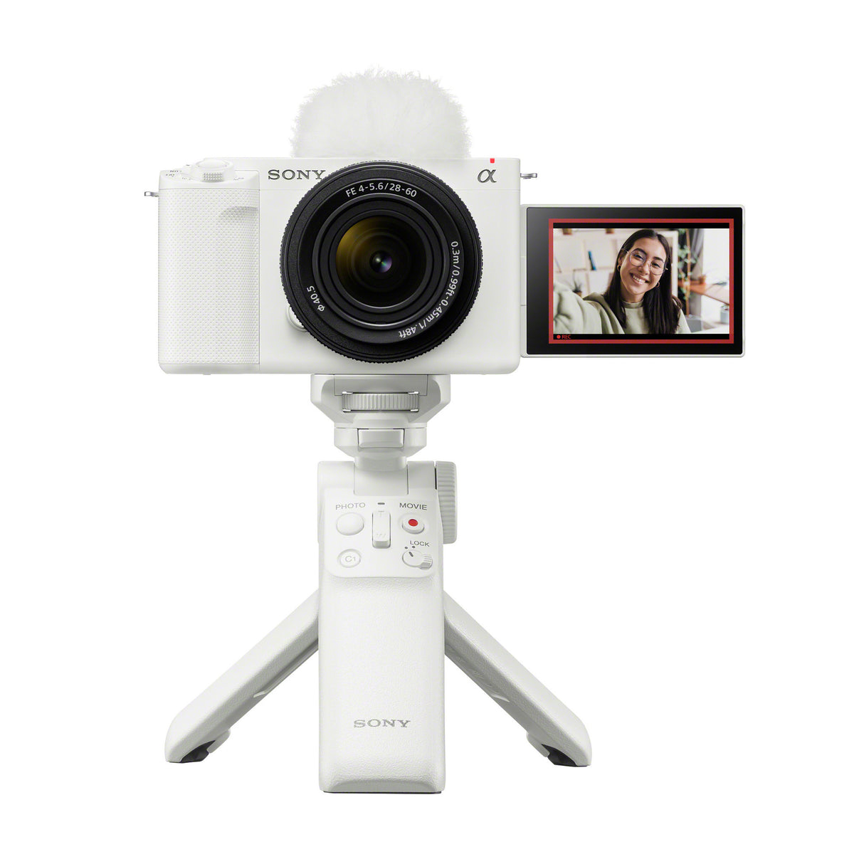 Sony Alpha ZV-E1 Full-frame Mirrorless Vlog Camera with 28-60mm Lens (ILCZV-E1/B, White) Bundle