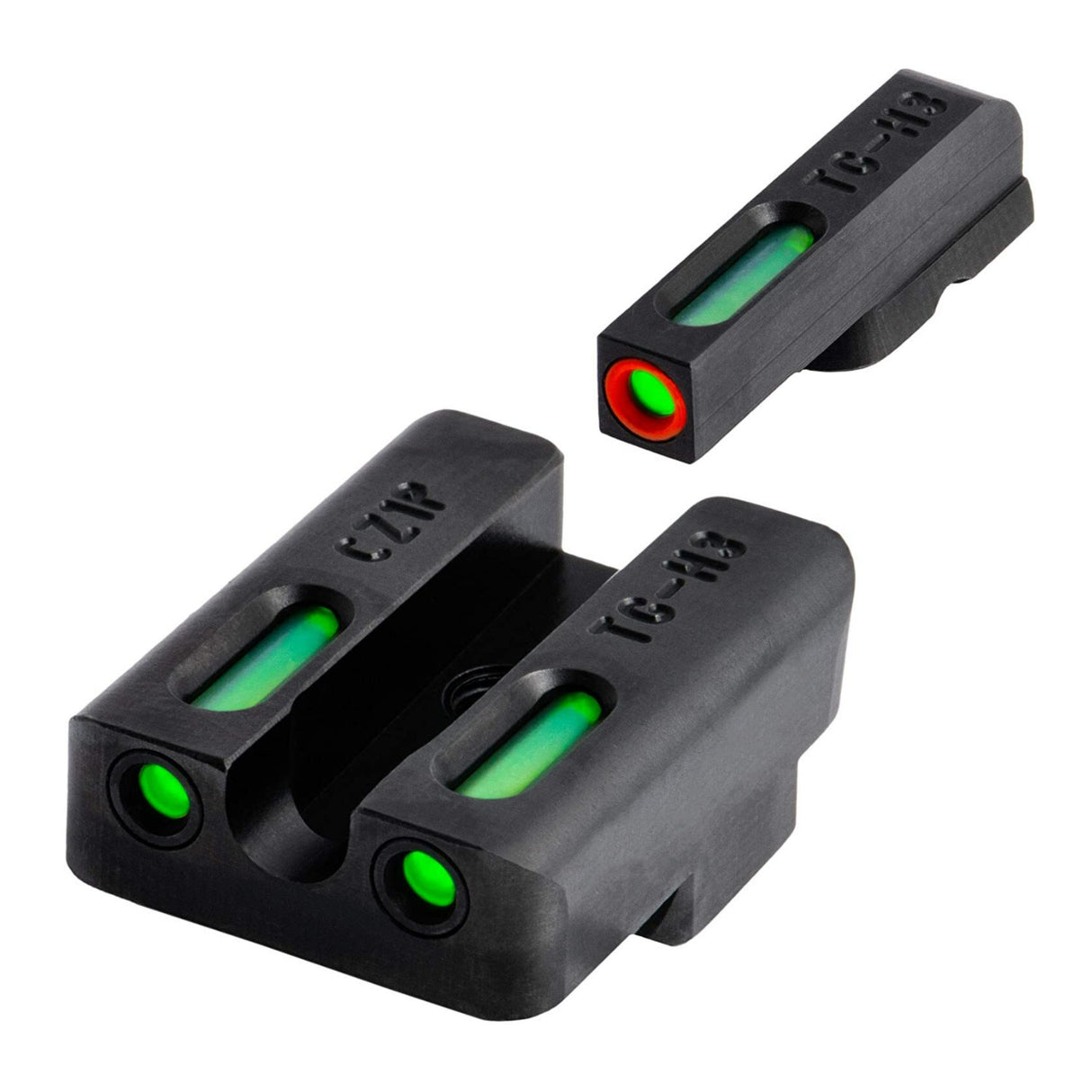 TruGlo TFX Pro Tritium and Fiber Optic Xtreme 1x Magnification Alloy Steel Handgun Sights (Black)