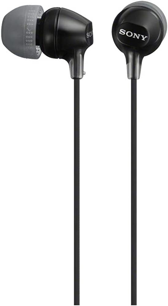 Sony MDR-EX15LP Fashion Color EX Series In-Ear Earbud Headphones (Black, 2-pack)