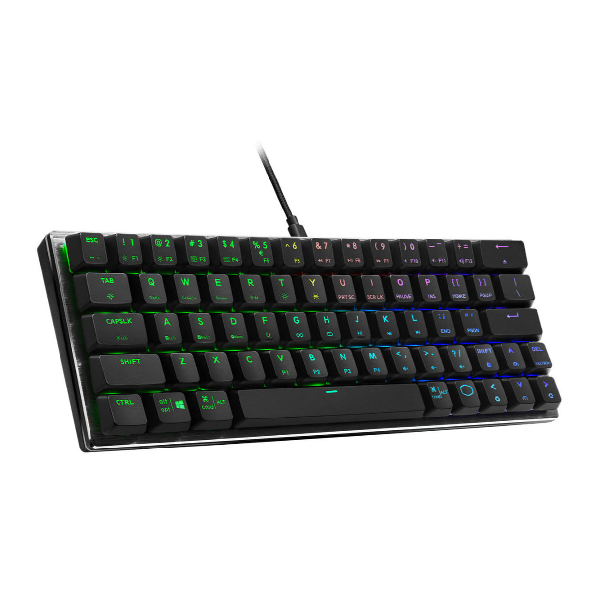 Cooler Master SK620 Wired Mechanical Low Profile Gaming Keyboard with Blue Switches (Space Gray)