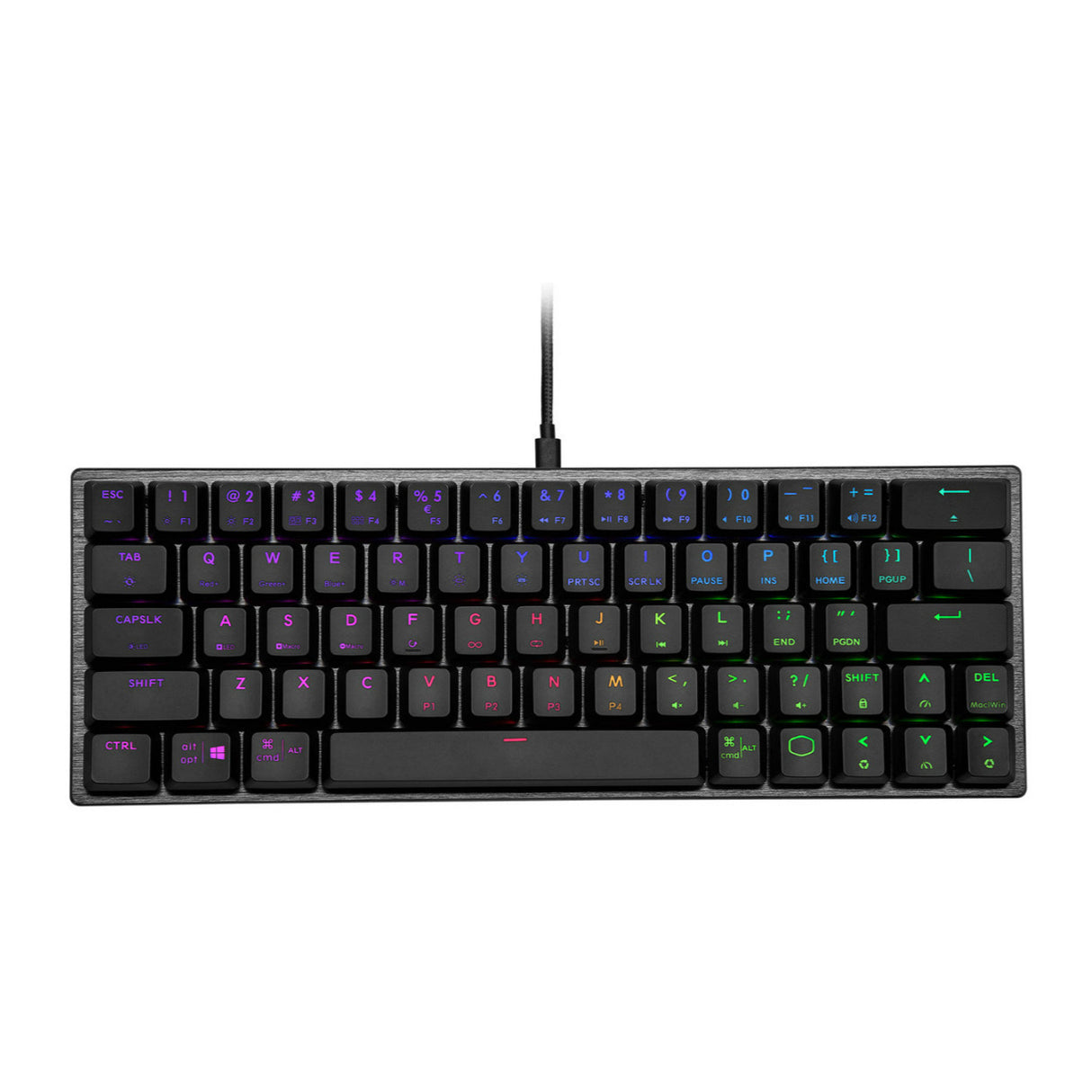 Cooler Master SK620 Wired Mechanical Low Profile Gaming Keyboard with Red Switches (Space Gray)