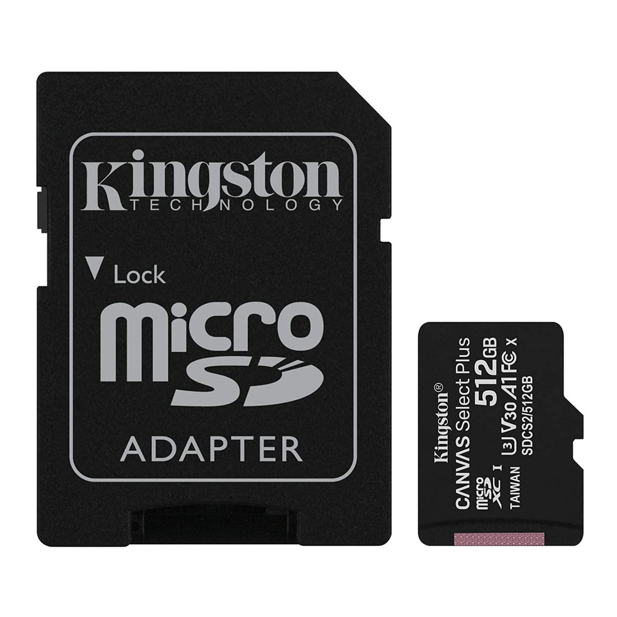 Kingston 512GB 100MB/s Read and 85MB/s Write Durable Canvas Select Plus UHS-I microSDXC Memory Card
