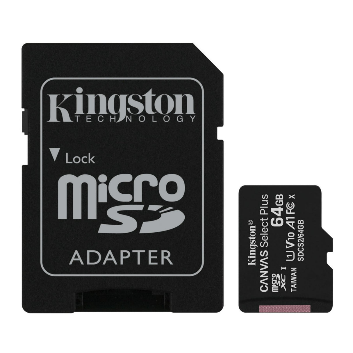 Kingston 64GB 100MB/s Read Speed Canvas Durable A1-Rated Memory Cards (2-Pack)